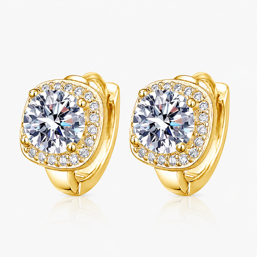 Nadine square earrings | Gold